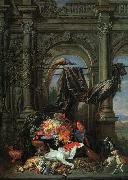Erasmus Quellinus Still Life in an Architectural Setting painting